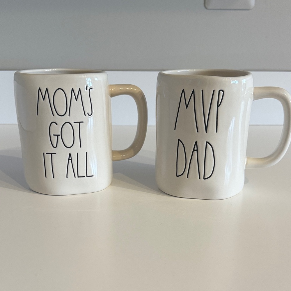 Rea Dunn Cream Mug Set for Parents